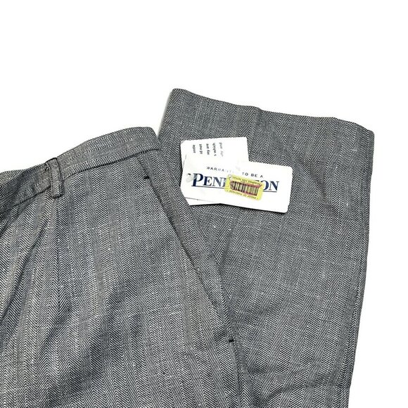 Pendleton Herringbone Womens 12 Herringbone Pants Gray Wool Silk USA Made Dress - Picture 3 of 12